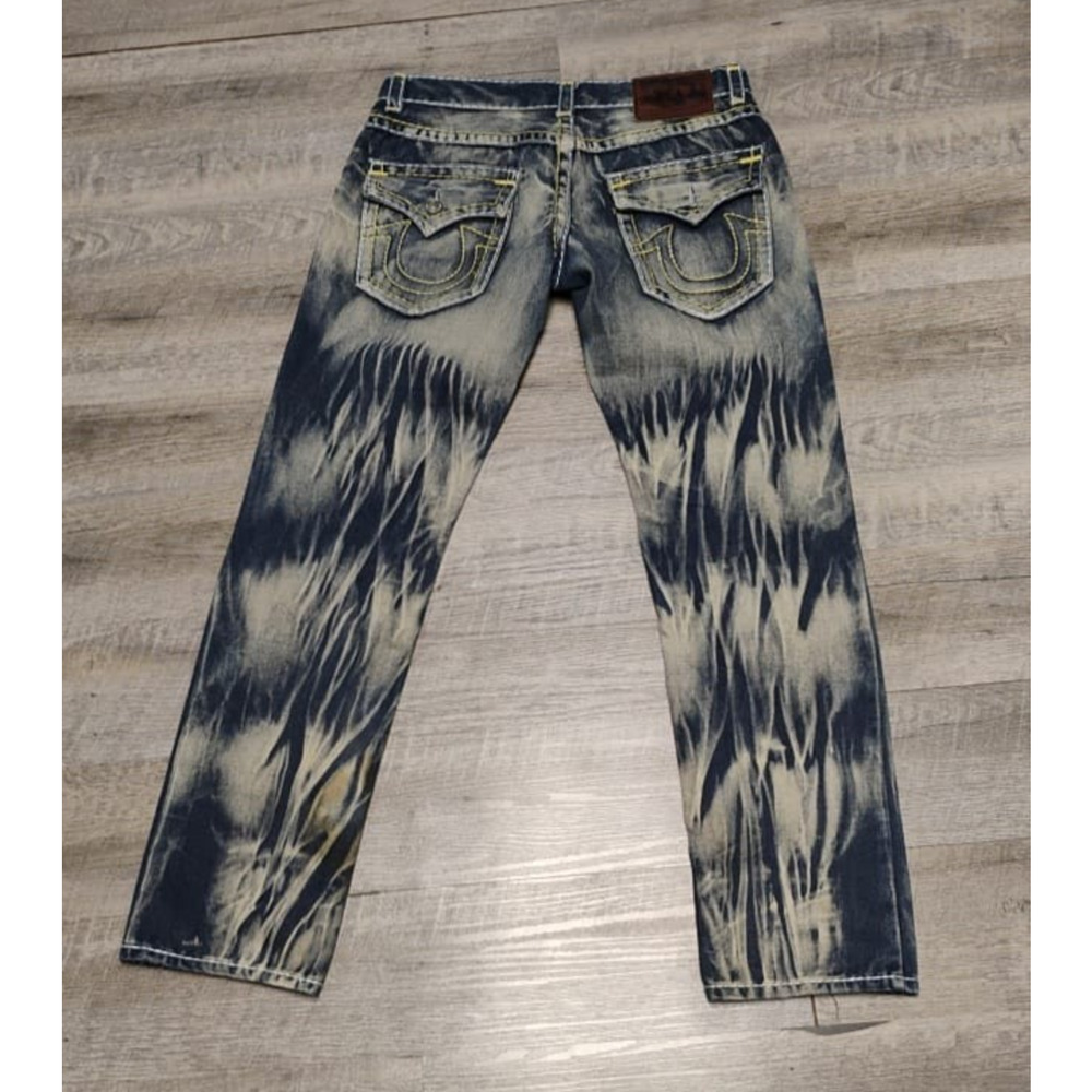 VTG TRUE RELIGION Big Stitch Denim Jeans Men Sz 34x31 USA distressed rare Billy